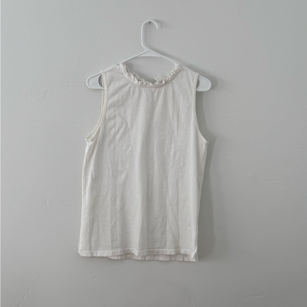 Chic Ivory Ruffle Tank Top